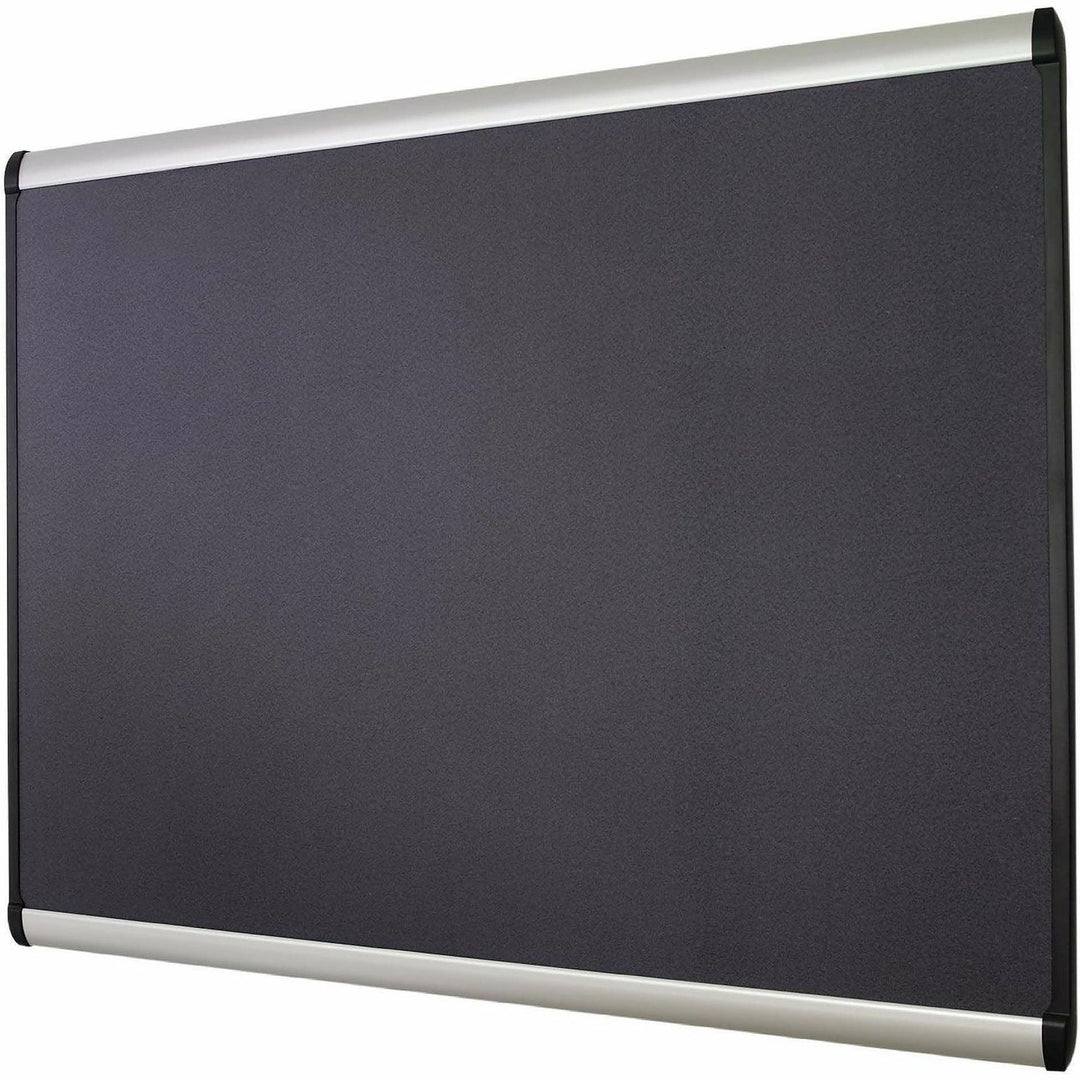 Image of Quartet® Prestige Plus Magnetic Fabric Bulletin Boards, 36" x 24", Gray Surface, Satin Aluminum Frame