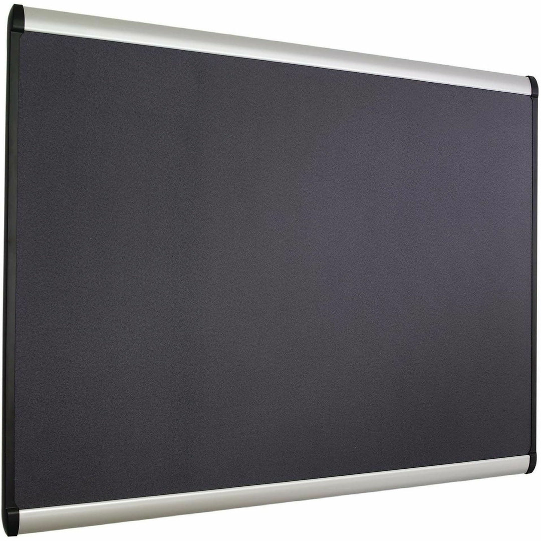 Image of Quartet® Prestige Plus Magnetic Fabric Bulletin Boards, 36" x 24", Gray Surface, Satin Aluminum Frame