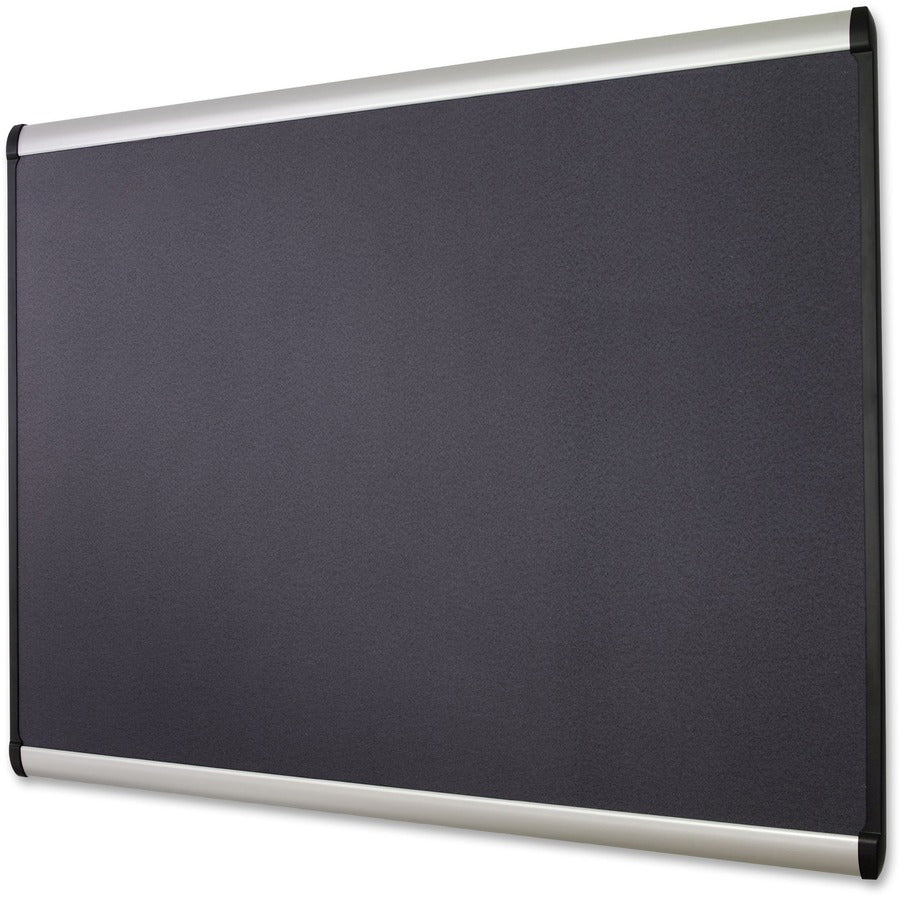 Image of Quartet® Prestige Plus Magnetic Fabric Bulletin Boards, 36" x 24", Gray Surface, Satin Aluminum Frame