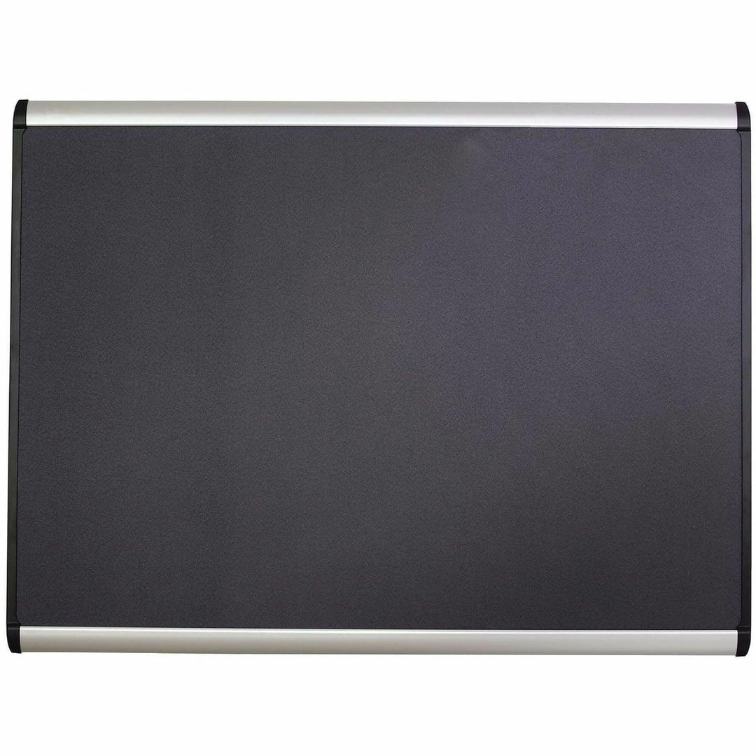 Image of Quartet® Prestige Plus Magnetic Fabric Bulletin Boards, 48" x 36", Gray Surface, Satin Aluminum Frame