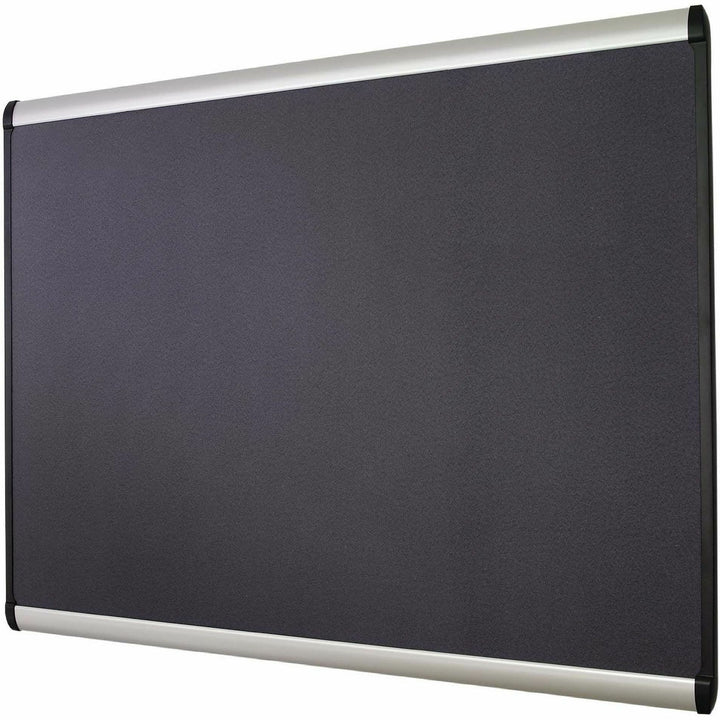 Image of Quartet® Prestige Plus Magnetic Fabric Bulletin Boards, 48" x 36", Gray Surface, Satin Aluminum Frame