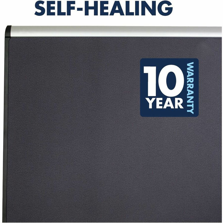 Image of Quartet® Prestige Plus Magnetic Fabric Bulletin Boards, 72" x 48", Gray Surface, Satin Aluminum Frame