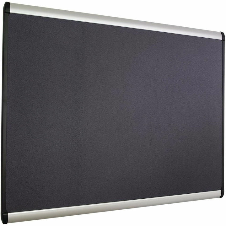 Image of Quartet® Prestige Plus Magnetic Fabric Bulletin Boards, 72" x 48", Gray Surface, Satin Aluminum Frame