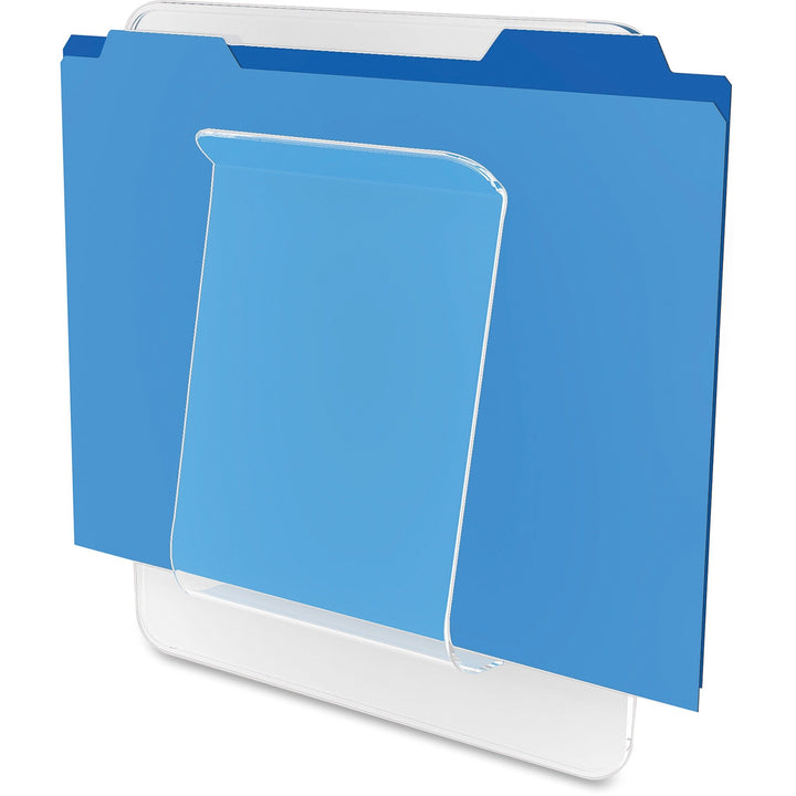 Image of deflecto® File/Chart Holder, 1 Compartment, 10"x2"x10-1/2", Clear