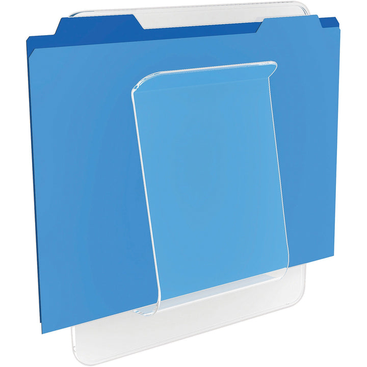 Image of deflecto® File/Chart Holder, 1 Compartment, 10"x2"x10-1/2", Clear