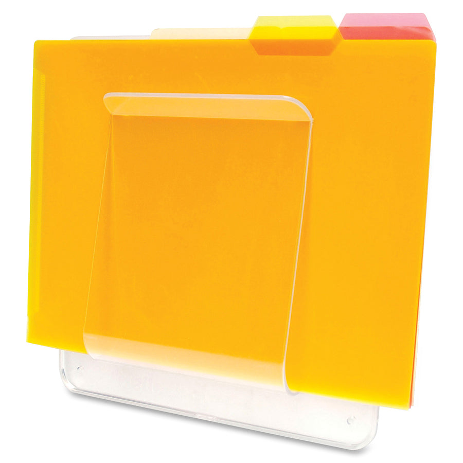 Image of deflecto® File/Chart Holder, 1 Compartment, 10"x2"x10-1/2", Clear