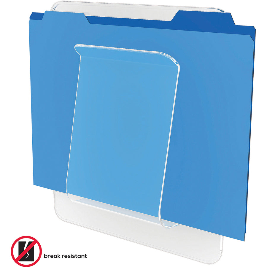 Image of deflecto® File/Chart Holder, 1 Compartment, 10"x2"x10-1/2", Clear