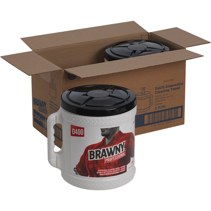 Image of Georgia-Pacific® Bucket w/Centerpull Wipers,200 Shts/RL,9-9/10"x13",2/CT,MI