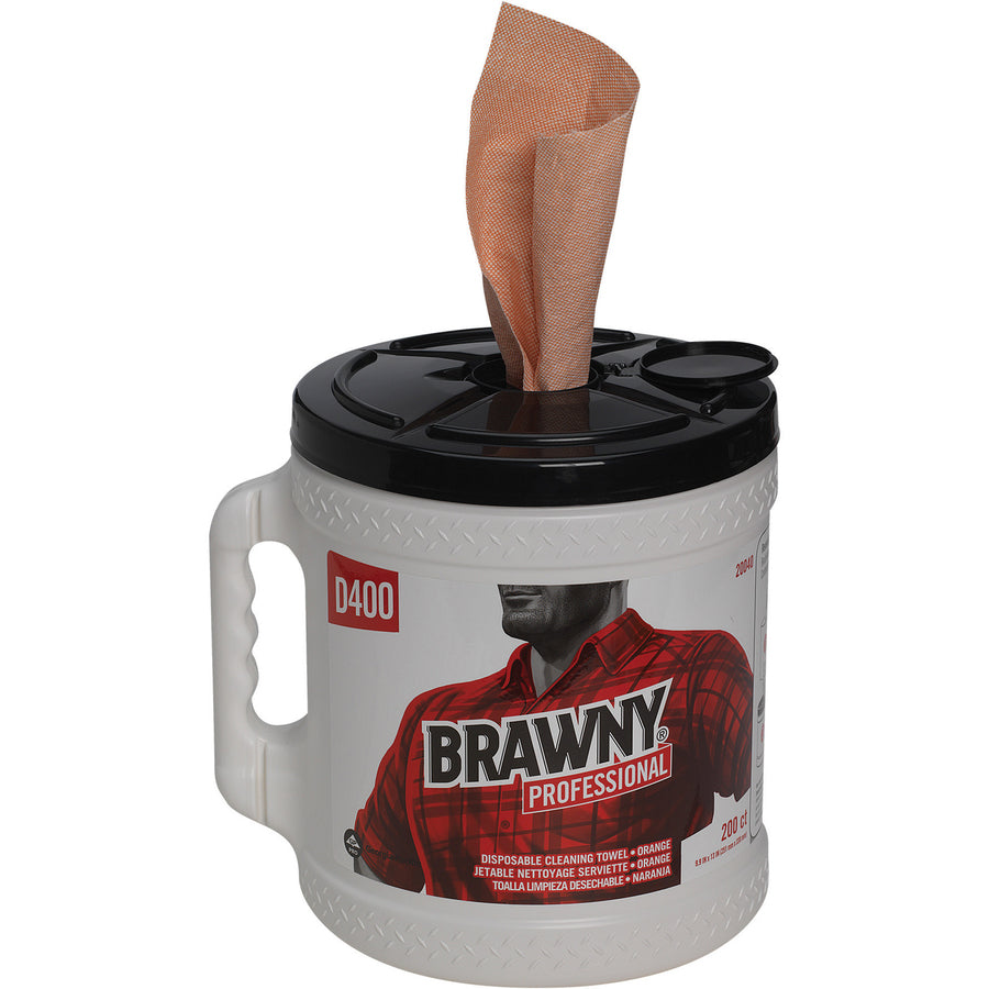 Image of Georgia-Pacific® Bucket w/Centerpull Wipers,200 Shts/RL,9-9/10"x13",2/CT,MI