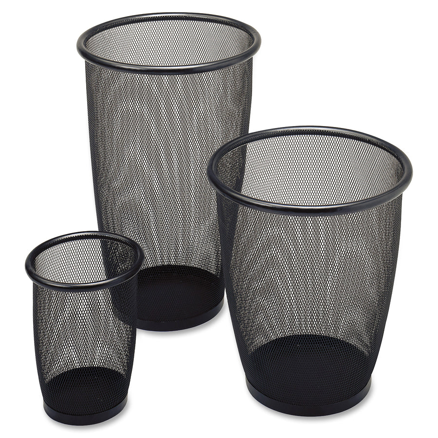 Image of Safco® Steel Mesh Wastebasket, 9 Gallon, 13-1/2"x19-1/2", Black