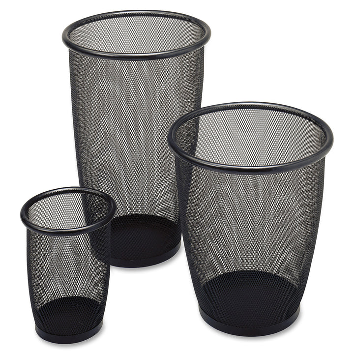 Image of Safco® Steel Mesh Wastebasket, 9 Gallon, 13-1/2"x19-1/2", Black