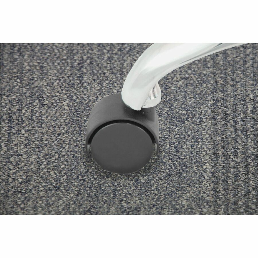 Image of Master Caster® Deluxe Duet Hard-Wheel Casters, 0.44" x 0.88" Grip Ring Type B Stems, 2" Nylon Wheels, Matte Black, 5/Set