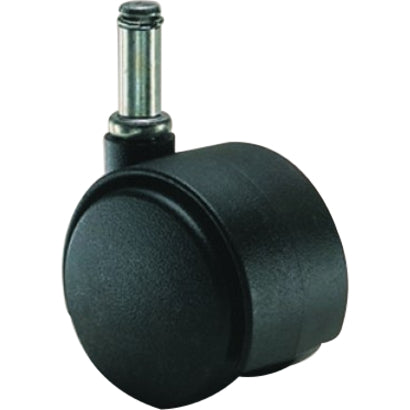 Image of Master Caster® Deluxe Duet Hard-Wheel Casters, 0.44" x 0.88" Grip Ring Type B Stems, 2" Nylon Wheels, Matte Black, 5/Set