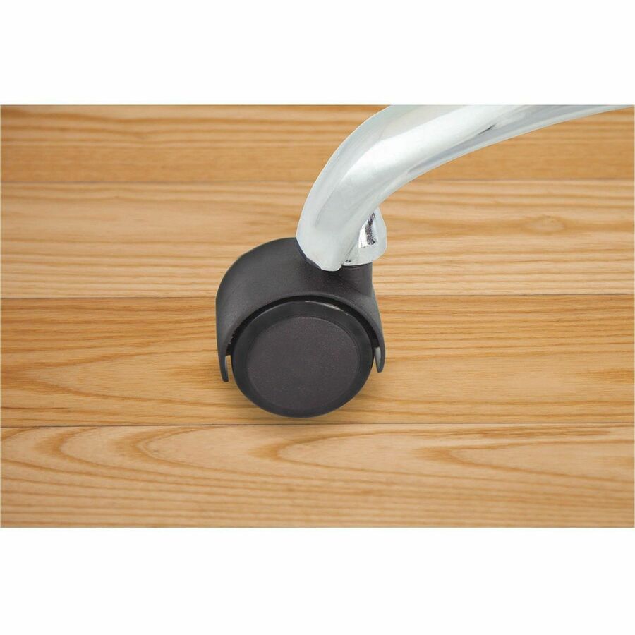 Image of Master Caster® Deluxe Duet Soft-Wheel Casters, 0.44" x 0.88" Grip Ring Type B Stems, 2" Polyurethane Wheels, Matte Black, 5/Set