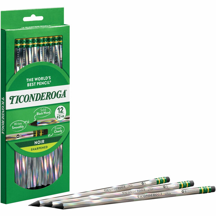 Image of Dixon® Wood Pencils,w/Latex Free Eraser, HB, 2 Lead Grade, BK