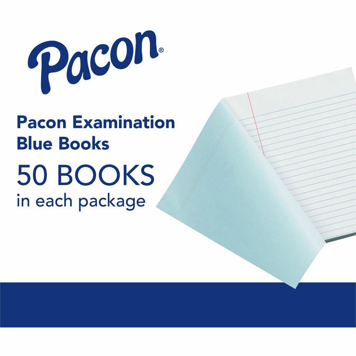 Image of Pacon® Exam Book,3/8" Ruled,w/Red Margin,16 Pages,8-1/2"x7",1000/CT