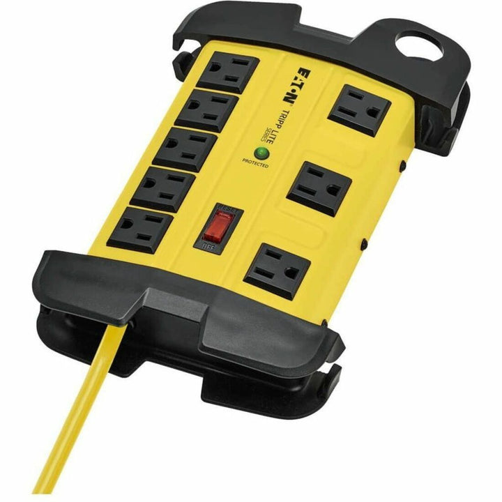 Image of Tripp Lite by Eaton Protect It! Industrial Safety Surge Protector, 8 AC Outlets, 12 ft Cord, 1,500 J, Yellow/Black