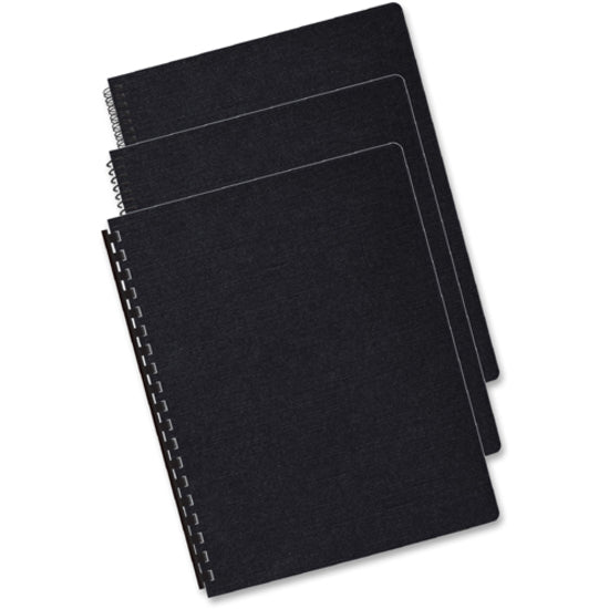 Image of Fellowes® Executive Leather-Like Presentation Cover, Black, 11.25 x 8.75, Unpunched, 50/Pack