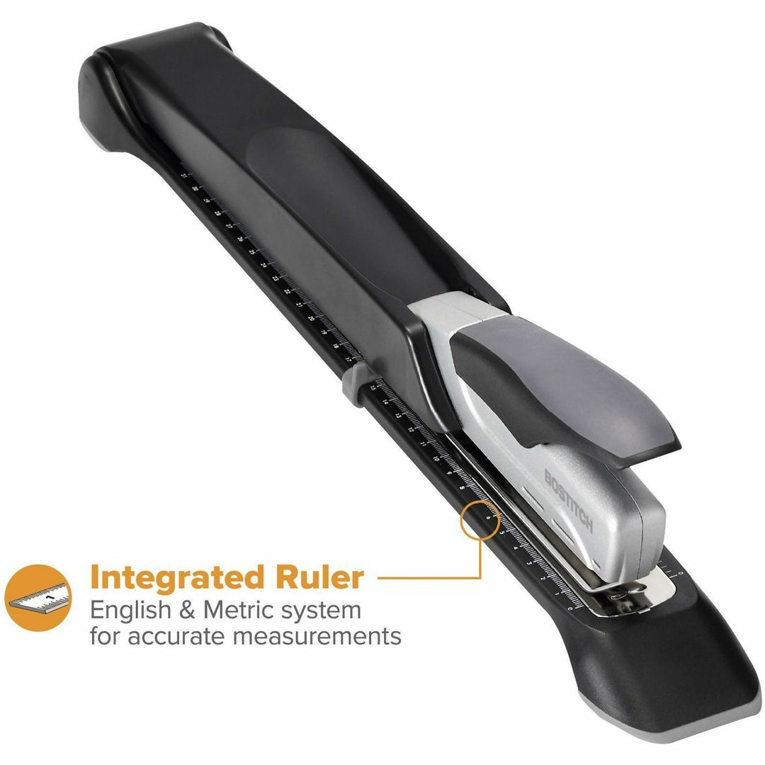 Image of Bostitch® Long Reach Stapler, 25-Sheet Capacity, 12" Throat, Black/silver