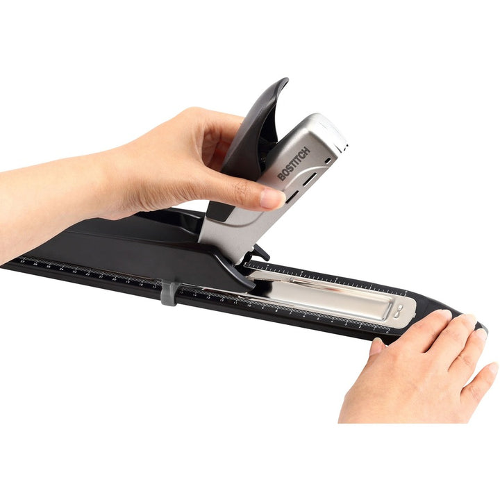 Image of Bostitch® Long Reach Stapler, 25-Sheet Capacity, 12" Throat, Black/silver