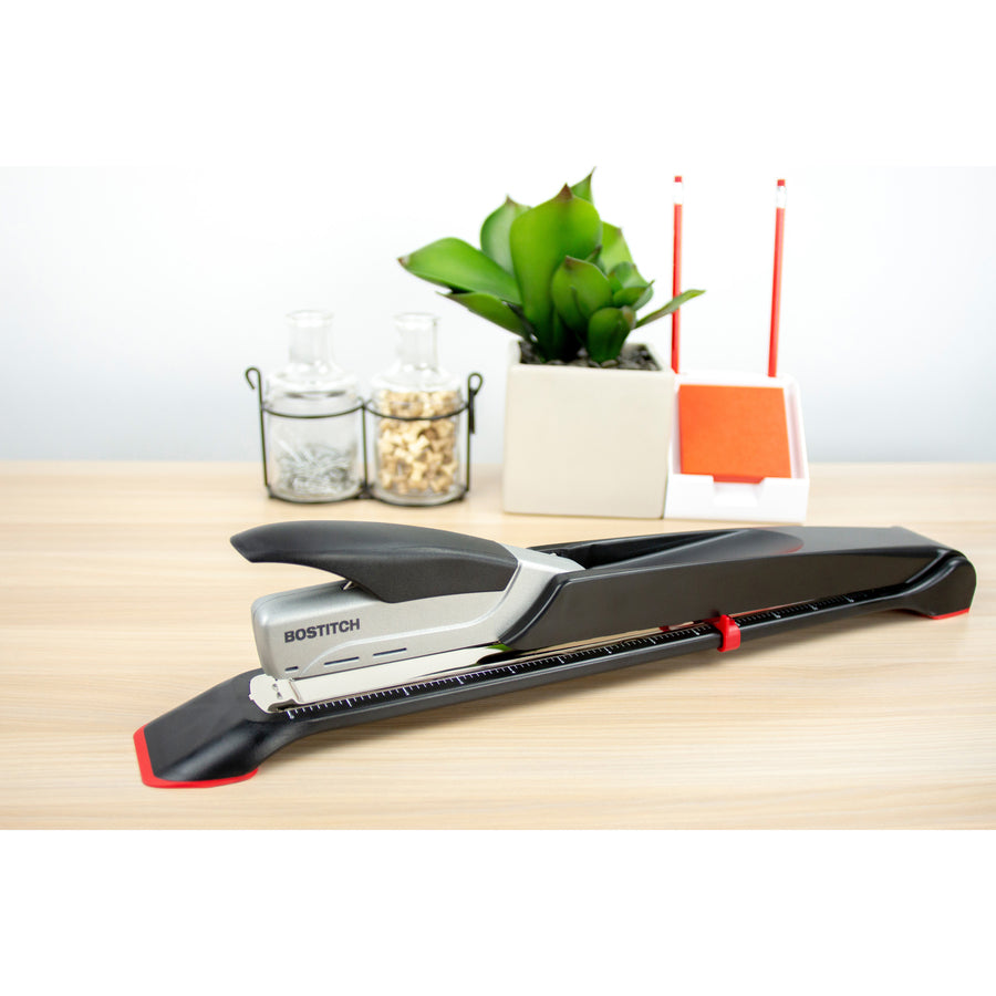 Image of Bostitch® Long Reach Stapler, 25-Sheet Capacity, 12" Throat, Black/silver