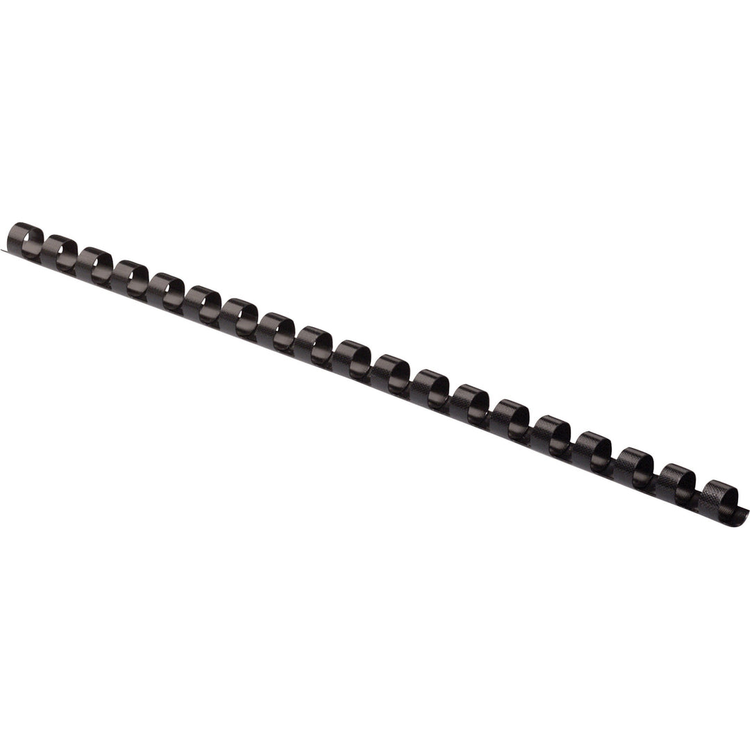 Image of Fellowes 52320 Plastic Combs, Round Back, 1/4" , 20 sheets, Black, 25 pack