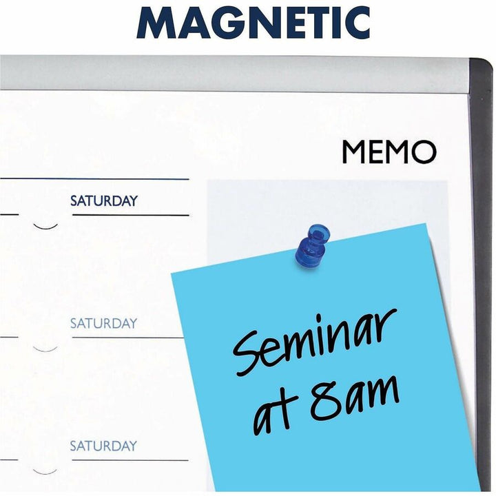 Image of Quartet® ARC Frame Cubicle Board, Monthly Planning/Scheduling Calendar, 30" x 18", White Magnetic Surface, Satin Aluminum Frame