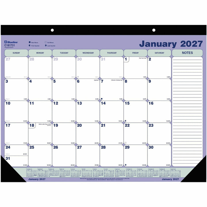 Image of Blueline C181731 2027 12-Month Monthly Desk Pad/Calendar