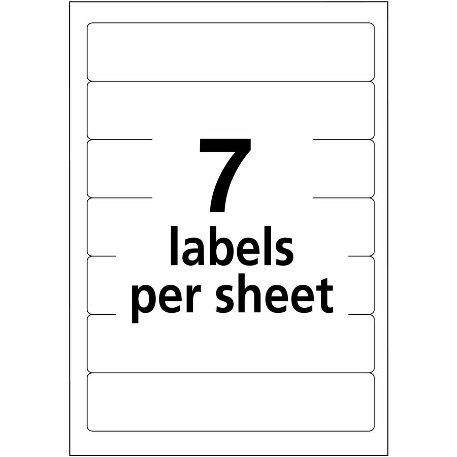 Image of Avery® Easy Peel 05204 File Folder Labels, White/Purple, 2/3" x 3-7/16" , 252 (5204)