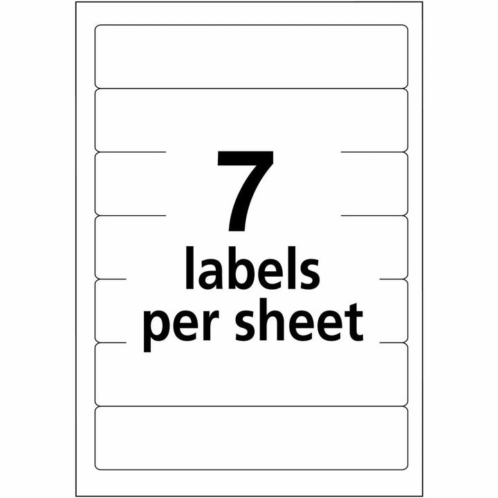 Image of Avery® Easy Peel 05204 File Folder Labels, White/Purple, 2/3" x 3-7/16" , 252 (5204)