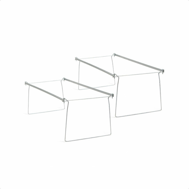 Image of Smead Steel Hanging Folder Drawer Frame, 1 Section, Letter Size, 23" to 27" Long, Gray, 2/Pack