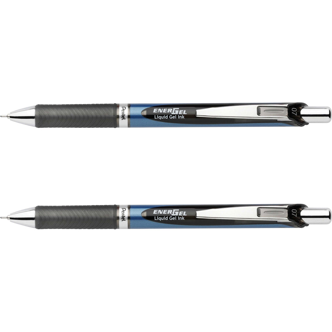 Image of Pentel® Gel Pen,Retractable/Refillable,Metal Tip,0.7mm,2/PK,BK Ink