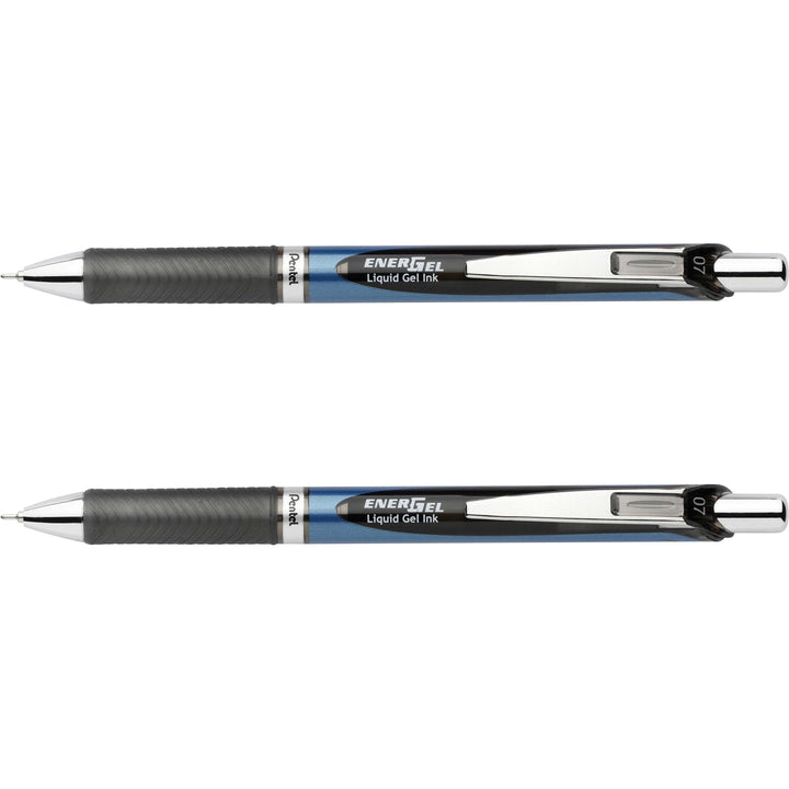 Image of Pentel® Gel Pen,Retractable/Refillable,Metal Tip,0.7mm,2/PK,BK Ink