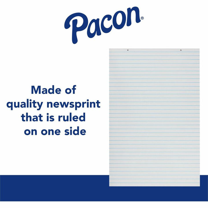 Image of Pacon® Chart Pad, 1" Short Rule, Portrait, 24"x36", 100Shts, White