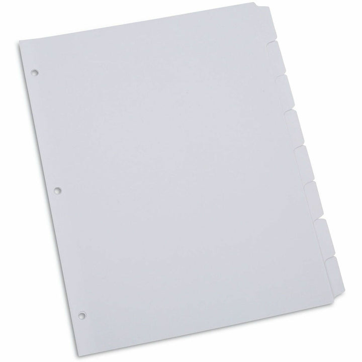 Image of Universal 20818 Deluxe Write-On/Erasable Tab Index, 8-Tab, 11 x 8.5, White, White Tabs, 1 Set