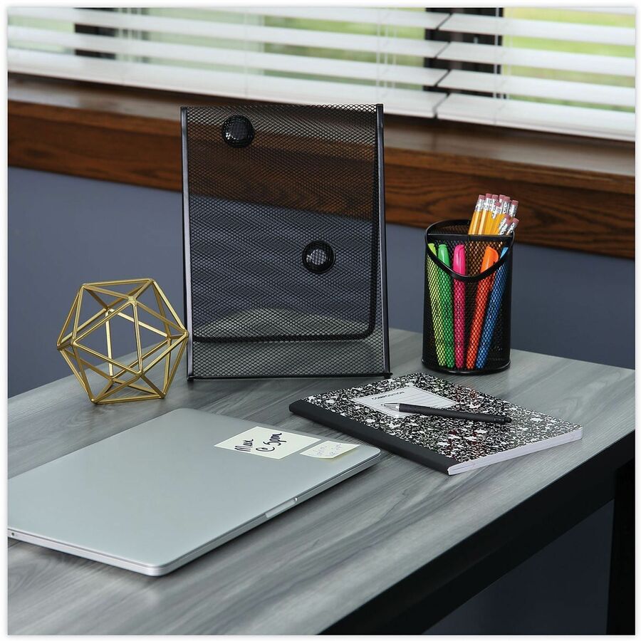 Image of Universal 15510 Ballpoint Pen, Retractable, Medium 1 mm, Black Ink, Black Barrel, Dozen