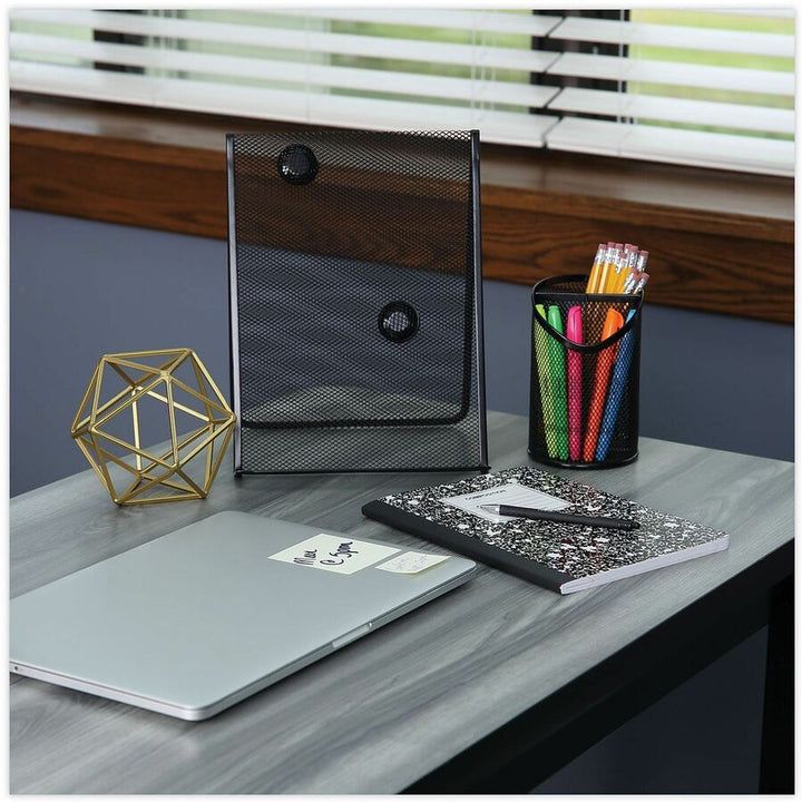 Image of Universal® Ballpoint Pen, Retractable, Medium 1 Mm, Black Ink, Black Barrel, Dozen