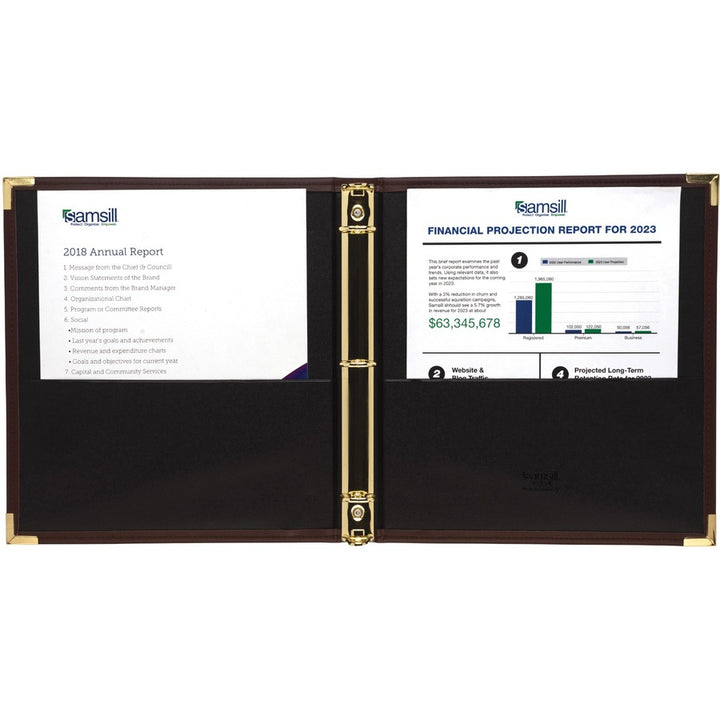 Image of Samsill® Classic Collection Ring Binder, 3 Rings, 1" Capacity, 11 X 8.5, Burgundy