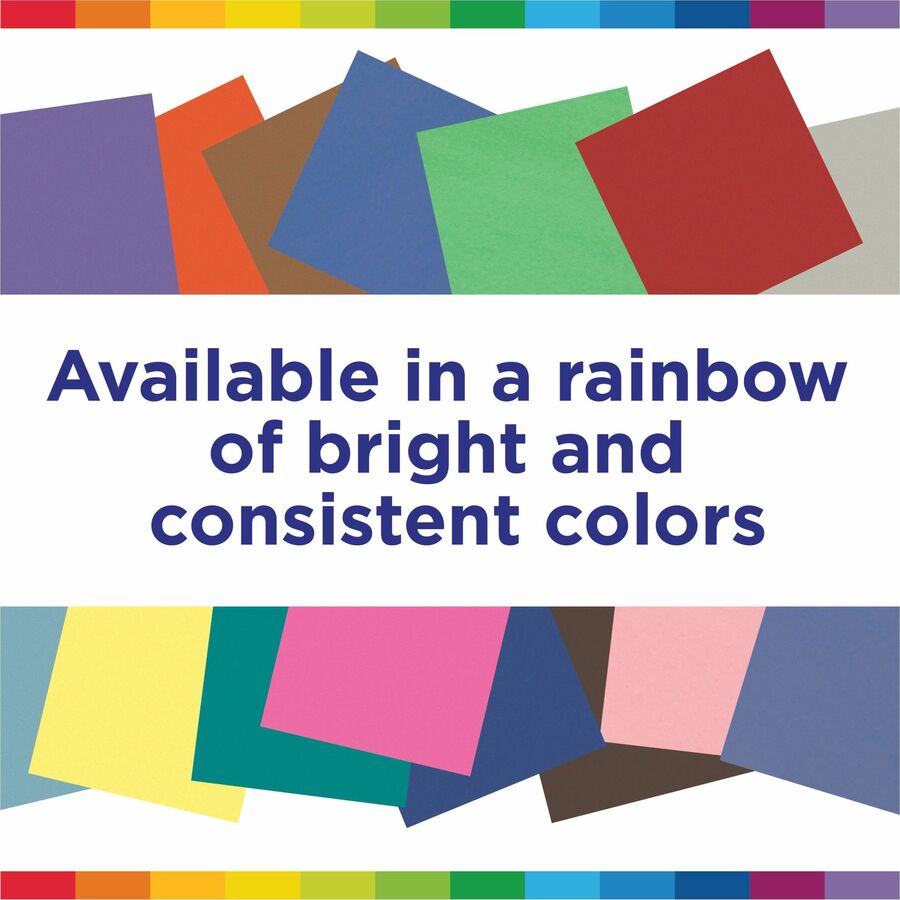 Image of Prang 6317 Construction Paper, Multipurpose, 24" W x 18" Length, Black, Groundwood, 50 / Pack