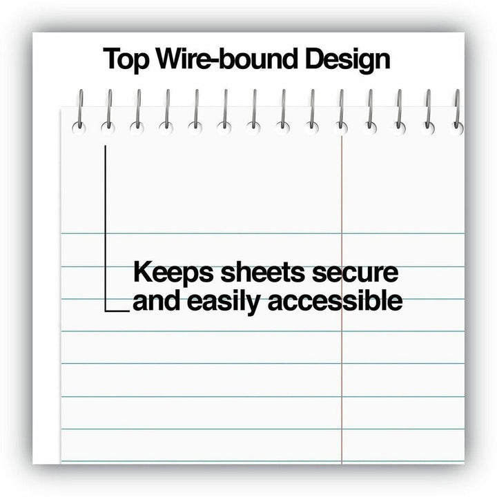 Image of Universal® Steno Pads, Gregg Rule, Red Cover, 80 White 6 X 9 Sheets