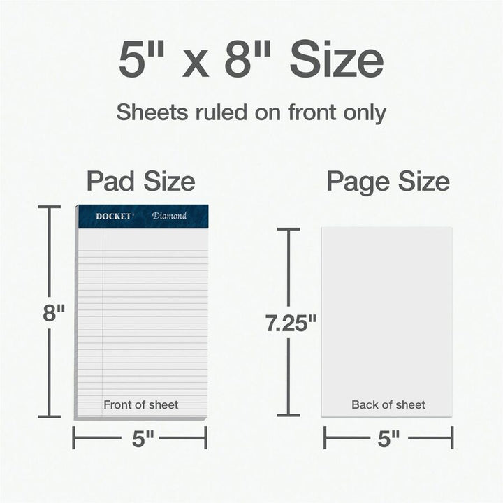 Image of Tops Writing Pads, Jr. Legal Ruled, 5"x8", 50 SHT/PD, 4PD/PK, WE