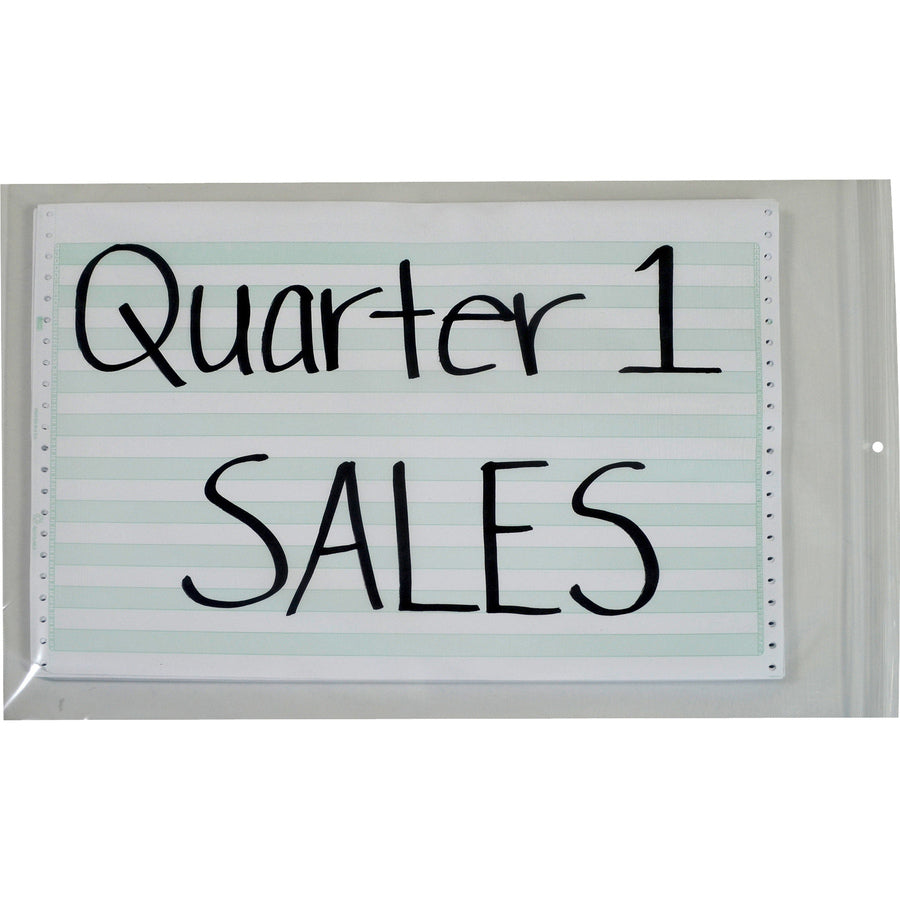 Image of C-Line® Heavyweight Poly Zip Bag, 13"x16-3/4", 50/BX, Clear