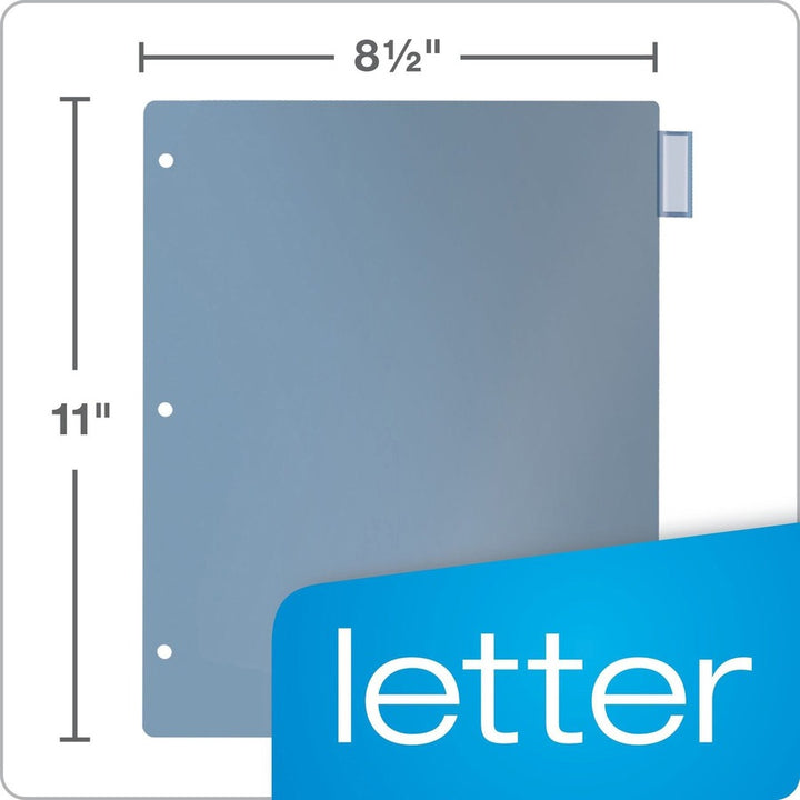 Image of Cardinal® Poly Index Dividers, 5-Tab, 11 X 8.5, Assorted, 4 Sets