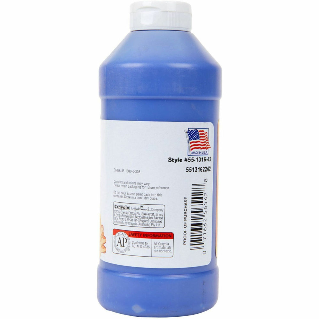 Image of Crayola® Washable Finger Paint, Non-Toxic, 16oz., 12/BT, Blue