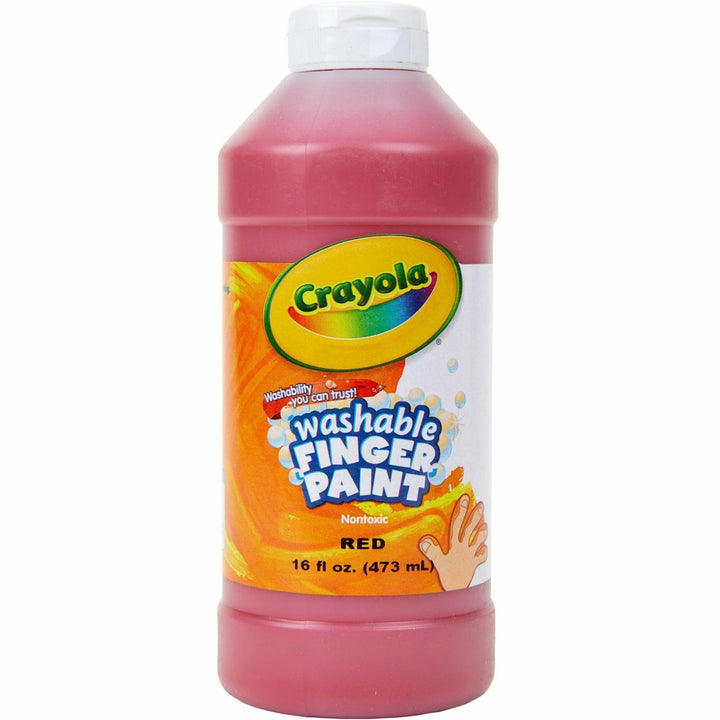 Image of Crayola® Washable Finger Paint, Non-Toxic, 16oz., 12/BT, Red