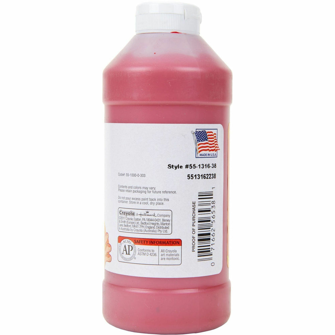 Image of Crayola® Washable Finger Paint, Non-Toxic, 16oz., 12/BT, Red