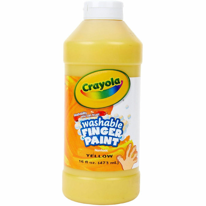 Image of Crayola® Washable Finger Paint, Non-Toxic, 16oz., 12/BT, Yellow