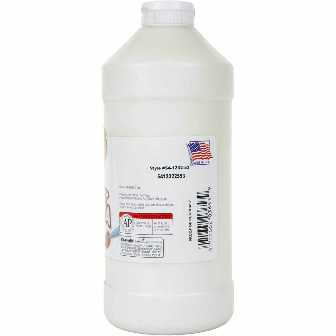 Image of Crayola® Tempera Paint, Premier, 32oz, White