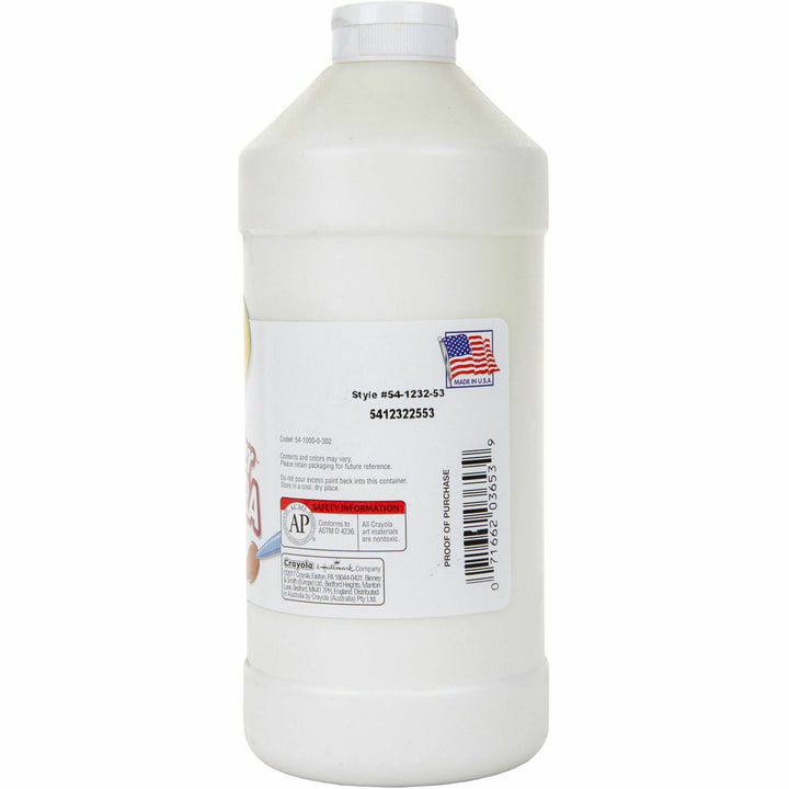 Image of Crayola® Tempera Paint, Premier, 32oz, White