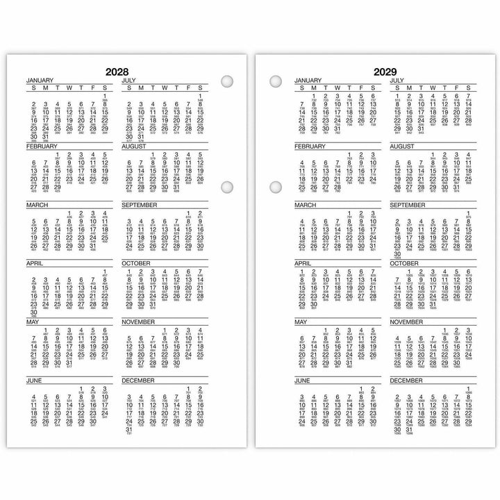 Image of AT-A-GLANCE® Burkhart's Day Counter Desk Calendar Refill, 4.5 x 7.38, White Sheets, 12-Month (Jan to Dec): 2025